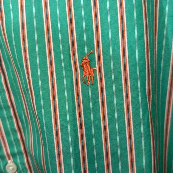 Ralph Lauren Men’s Short Sleeve Striped Button Down size M - Picture 9 of 11
